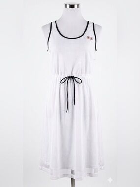 Hunter x Target White Sporty Mesh A-Line Midi Dress NWT Size small